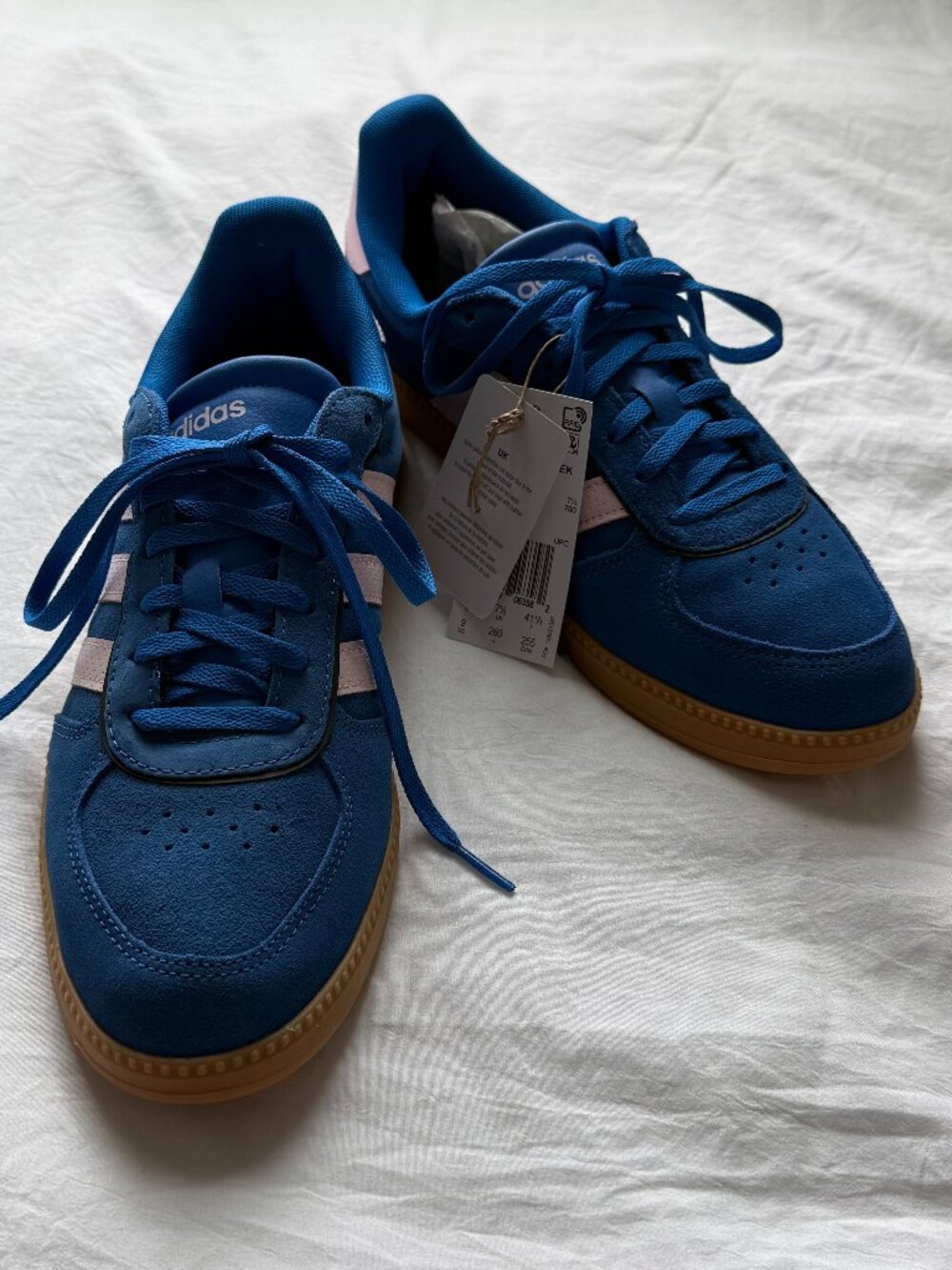 NWT Adidas Breaknet Sleek Blue Pink Gum Sneakers Size 9